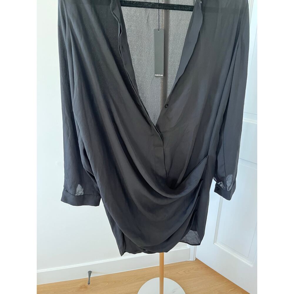 krisa Drape Button Front Mini - Picture 4 of 8
